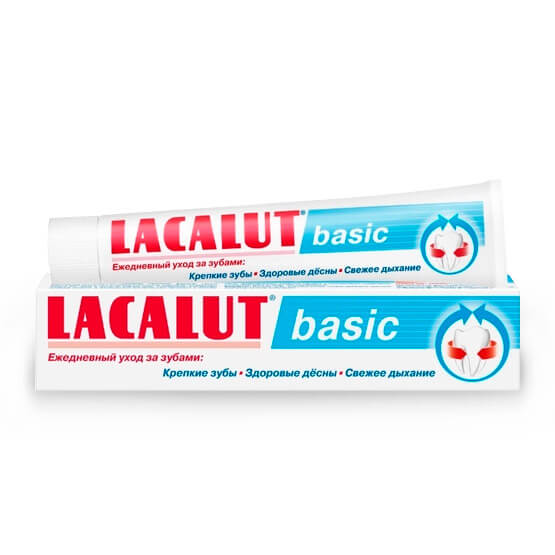 Зубна паста Lacalut Basic 75 мл купити в Києві - ціна, інструкція, відгуки, склад на liki.wiki