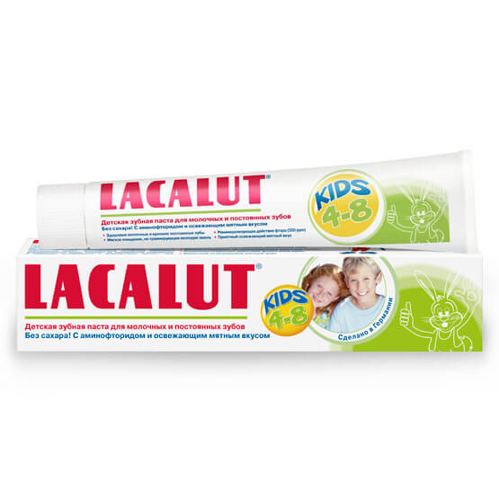 Зубна паста Lacalut Kids для дітей від 4 до 8 років купити в Києві - ціна, інструкція, відгуки, склад на liki.wiki