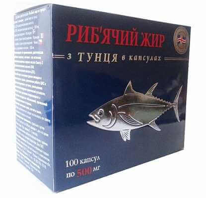 Риб'ячий жир з тунця капсули 100 шт купити в Києві - ціна, інструкція, відгуки, склад на liki.wiki