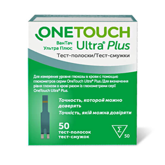 Тест-полоски OneThouch Ultra Plus (ВанТач Ультра Плюс) 50 шт. во флаконе купить в Киеве - инструкция и отзывы на liki.wiki Тест-полоски OneThouch Ultra Plus (ВанТач Ультра Плюс) 50 шт. во флаконе купить в Киеве - инструкция и отзывы на liki.wiki